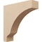 Ekena Millwork 7"W x 28"D x 28"H Thin Moab Rough Cedar Woodgrain TimberThane Corbel, Primed Tan CORUR07X28X28MOARCPR - alternate 1